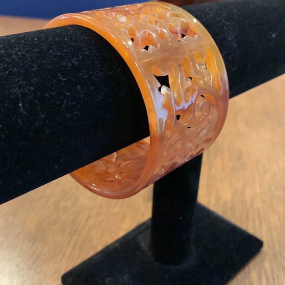 Orange/Brown wide bracelet - Picture 4 of 4